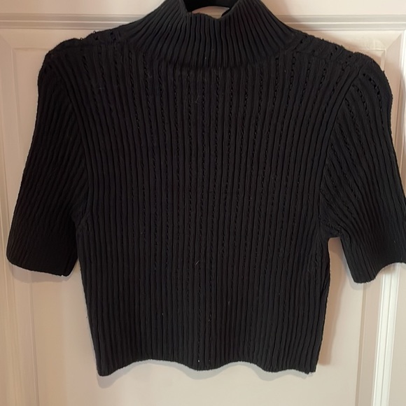 Intimately Free People Mock Neck Cropped Short Sleeve Sweater - Picture 4 of 4